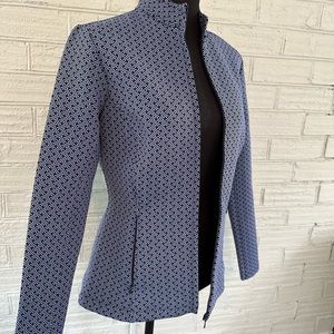 J Mc Laughlin Trace jacket in navy and blue.